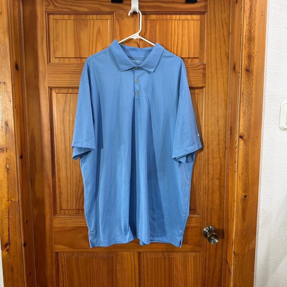 Men's Nike Golf Blue Short Sleeve Collared Polo Shirt 3XL